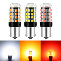 Ampoules LED 1156 BA15S P21W BAU15S PY21W 7440 W21W P21/5W 1157 BAY15D 7443 3157 54smd CanBus, feux de recul, clignotants