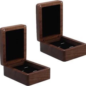 Boîte de rangement pour bijoux en bois de noyer, petite boîte organisatrice de bijoux avec couvercle pour pendentifs et accessoires - Product Image 5