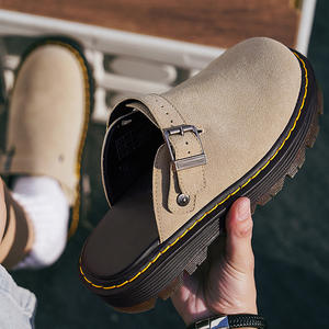 Mocassini Aperti sul Retro <span class=keywords><strong>in</strong></span> Vera Pelle da <span class=keywords><strong>Uomo</strong></span> e Donna | Sabot con Suola Spessa e Sandali Casual alla Moda - Product Image 3