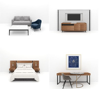 Fournisseur professionnel de mobilier pour hôtels et appartements, ensemble de chambre à coucher sur mesure en bois massif, contemporain, écologique, durable, de luxe, garantie 4 ans
