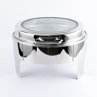 Matériel de restauration : Réchauds de buffet hydrauliques en acier inoxydable, finition Or, Or rose et Argent, pour la restauration de buffets, ensemble de réchauds de buffet