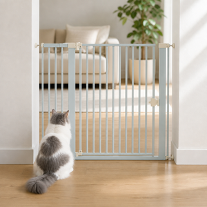 Barrière renforcée pour chat et chien, grande clôture de sécurité pour animaux domestiques, séparateur d'intérieur, conception anti-évasion, 150 <span class=keywords><strong>cm</strong></span> de haut - Product Image 1