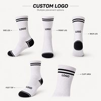 Chaussettes de sport pour jeunes et adultes avec logo personnalisé, respirantes, pour la course à pied et l'entraînement, 100% coton, antibactériennes, OEM ODM