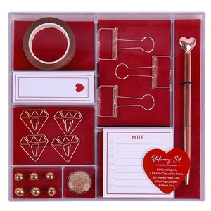 Set di Organizzatori da Scrivania con Clip Carine, <span class=keywords><strong>Accessori</strong></span> da Ufficio in Acrilico, Set di <span class=keywords><strong>Cancelleria</strong></span> in Metallo per Scuola e Ufficio - Product Image 4