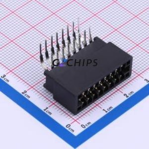 ER16BGFBK Gold Finger Connector Bent Lead Through Hole,P=2.54mm Connector EDGE SLOT 2.54mm 16P Right Angle Insert - Product Image 1