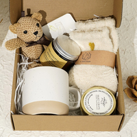 Boîte-cadeau faite à la main personnalisée en gros de haute qualité pour elle boîte-cadeau de mariage de soins personnels bougies parfumées en cire de soja personnalisées
