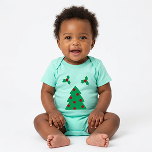 Mono de Bebé Unisex Ecológico con Estampado Navideño de Otoño, Suéter de Dibujos Animados de Santa Claus para Niños al por Mayor, con Botones a Presión de Algodón Orgánico - Product Image 1