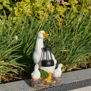 Cross-border Outdoor Garden <b>Solar</b> Light Duck Animal Ornament Creative Home <b>Decoration</b> Luminous Crafts Epoxy Resin Sculpted - Product Image 3