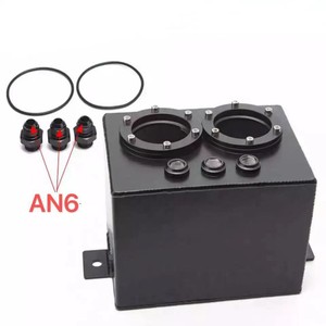 Tanque de Combustible Modificado de 4L 3L, Tanque Auxiliar de Aluminio de Doble Orificio para Autos y Camiones, Mejora de Equipamiento, Color Negro - Product Image 3