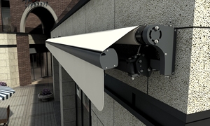 Ngoài Trời Không Thấm Nước Kích Thước Lớn 5 Mét Chiếu Khung Nhôm Cơ Giới Gấp Có Thể Thu Vào Mái Hiên - Product Image 2