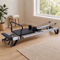 Machine de Pilates Reformer Professionnelle Multifonctionnelle en Aluminium avec Ressorts et Poulies Réglables pour Studio et Gym à Domicile – Garantie 3 Ans sur le Cadre