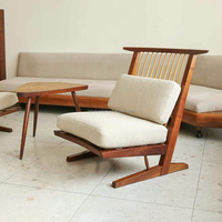 Cour extérieure loisirs canapé chaise teck jardin Patio étanche et crème solaire balcon loisirs ensemble de meubles en bois
