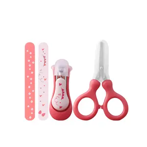 Fabriek 4 Stuk Baby Nagelknipper Set Milieuvriendelijke Abs Roestvrijstalen Clip Care Set Voor Pasgeboren Baby