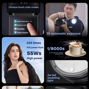 Flash <span class=keywords><strong>Godox</strong></span> V1mid compact 55W à tête ronde, écran tactile couleur 2 pouces, TTL HSS <span class=keywords><strong>Speedlite</strong></span>, charge directe USB-C pour Sony <span class=keywords><strong>Canon</strong></span> Nikon Fuji - Product Image 6