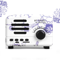 Radio FM rétro portable mini, haut-parleur Bluetooth personnalisé, karaoké sans fil, haut-parleur Bluetooth avec micro