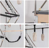 Combo de Reformer Cadillac de Madera de Arce Ajustable, Portátil y Duradero de Primera Calidad para Entrenamiento Profesional en Estudio de Pilates