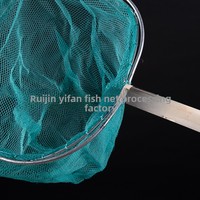 Vente en gros d'usine Jiangxi Épuisette à manche en bois, double cadre, maille sans nœuds, outil de pêche et de récupération