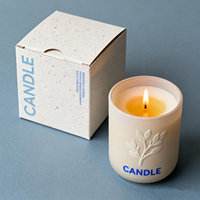 Boîte cadeau en papier rigide de style tiroir avec logo personnalisé, papier d'art gaufré de luxe pour savon et bougie
