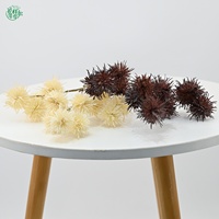 Bouquet de fleurs séchées artificielles en forme de boule d'épines de cardinelle, 68 cm, multicolore, décoration haut de gamme pour centre de table de mariage et de fête