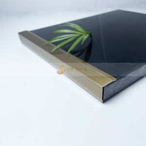 EX723 Aesthetic L Profile 316 Stainless Steel Metal Tile <b>Corner</b> Trim Brushed Gold for Countertop Edge Ceramic - Product Image 3