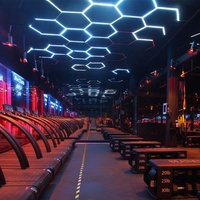 2025 haute qualité Portable RGB hexagone LED panneau lumineux lumière de travail avec alimentation à distance pour Garages