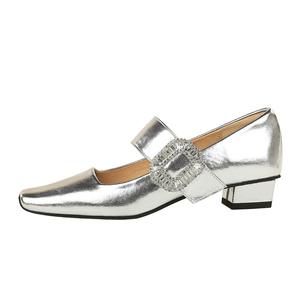 8293-K112 BIGTREE Style français <span class=keywords><strong>petit</strong></span> daim parfumé une pièce ceinture Mary Jane chaussures pour femmes navettage, <span class=keywords><strong>talon</strong></span> épais strass - Product Image 4