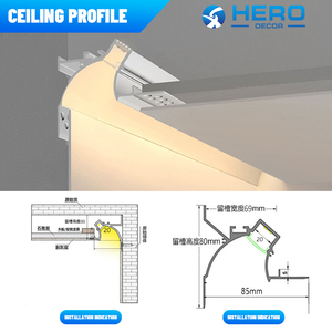 <span class=keywords><strong>2025</strong></span> nóng bán Tủ phụ kiện nhôm gạch TRIM hồ sơ cho LED Strip - Product Image 3