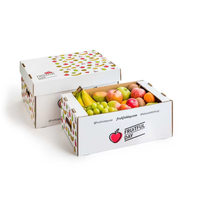 Boîte d'emballage de fruits imprimée de luxe RDY avec fenêtre transparente, boîte en carton ondulé pour la présentation de fruits frais