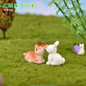 Ornements en résine de petits animaux de dessin animé (dauphin, léopard), accessoires de micro-paysage, cadeaux, chat, renard, lapin, chen jun - Product Image 3