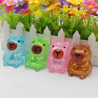 Desain baru Maltose kecil Capybara mainan Remas Glitter hewan penghilang stres mainan Remas bola stres klasik kapsul Fidget bola