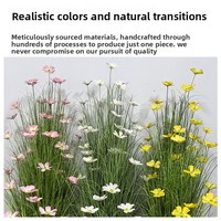 Bunga Gesang Artifisial Qishuo dalam Pot, Bahan PET/PVC, untuk Dekorasi Rumah, Fotografi Pernikahan, Indoor/Outdoor, Tanaman Pot