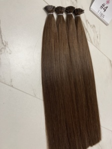 # 2 # Extensiones de Cabello con Punta 4I, Cabello Humano Virgen Remy Pre-Adherido con Punta Adhesiva, Ondulado, MARRÓN OSCURO, Cabello con Punta I, Ondas Naturales para Mujeres, Proveedores - Product Image 1