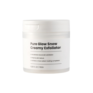 Crème exfoliante crémeuse China SpongillaTech Pure Glow Snow avec éponge hydrolysée pour le visage et le corps, tous types de peau, OEM/ODM disponible - Product Image 4