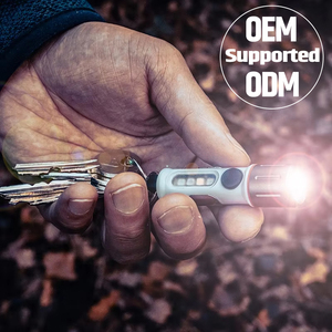 Factory Direct 400 Lumen EDC Keychain Flashlight Type-C <b>Rechargeable</b> Magnetic Base <b>Work</b> <b>Light</b> with UV & Red Safety <b>Light</b> for Out - Product Image 1