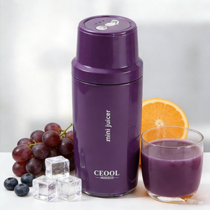 Mini-mixeur portable intelligent OEM d'usine, blanc, rouge, noir, rose, pour jus de fruits frais, avec bouteilles de jus - Product Image 2