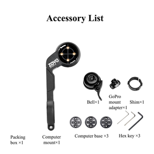 Soporte para Manillar de Bicicleta Todo en Uno ZOYOSPORTS de 31.8 mm para Garmin, Wahoo, Bryton con Soporte para Campana, Soporte para GoPro y Compartimento Oculto para AirTag - Product Image 2
