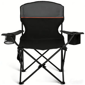 Silla Plegable para Camping con Respaldo Alto y Bolsillo Lateral, Portavasos para Picnic, Playa, Pesca, Jardín - Product Image 1