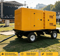 Générateur de démolition insonorisé remorquable 250 kW 50 Hz pour travaux de construction lourds