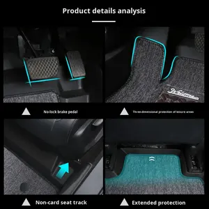 Tapis de sol de voiture en caoutchouc artificiel TPE, entièrement enveloppants, sur mesure OLIVER Fit C.A.M. Décoration intérieure en boucle de soie pour le <span class=keywords><strong>bus</strong></span> INYATHI - Product Image 5