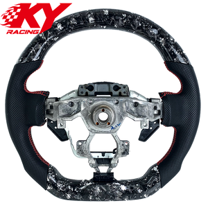 Volante deportivo LED RPM de fibra de carbono forjado blanco personalizado, adecuado para Nissan 370z 350z FX35 FX37 - Product Image 3