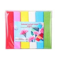 Kertas Krep Berwarna Tebal Lipat untuk Kerajinan DIY, Set Kertas Sobek Tangan Berpinggir Keriting untuk Membuat Anyelir Mawar Model Cina Zwz 14