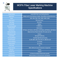 Machine de marquage laser Mopa Huike Pulse réglable avec source lumineuse Raycus pour bijoux en acier inoxydable, pendentifs et motifs noirs