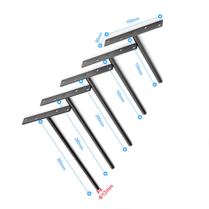 Supporto per Mensola Nascosto <span class=keywords><strong>in</strong></span> Metallo, Resistente, per Armadi e Guardaroba, Design <span class=keywords><strong>in</strong></span> <span class=keywords><strong>Legno</strong></span> Intagliato, Facile da Installare - Product Image 4