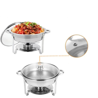 Chauffe-plat Happycooking Buffet, nouveau design, en acier inoxydable 201, chauffage électrique, contrôle automatique de la température, capacité 3,5L/6L