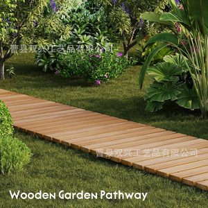 Caminos de Jardín de Madera Plegables, Resistentes a la Intemperie, para Bodas, Terrazas y Patios, Fáciles de Instalar - Product Image 2