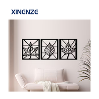 Décoration murale personnalisée 3D à suspendre en fer Enseigne en métal Style Art déco avec cadre motif tissu en cuivre Décoration murale islamique