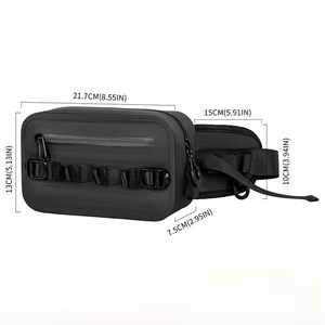 Waterproof Fishing Waist <strong>Pack</strong> with Fishing Rod Holder,Airtight Zipper Closure,Lightweight Fishing Waist Bag for Fly Fishing(B07) - Product Image 6