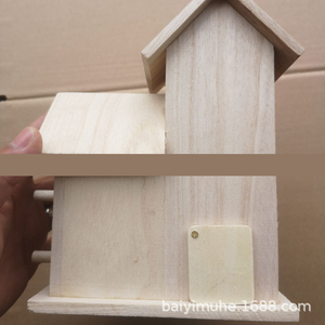 Nido di uccello nuova casa e Brid scatola di allevamento decorazione a buon mercato in legno rustico moda casa per animali domestici capanne in legno solido voliera gabbia per uccelli - Product Image 6