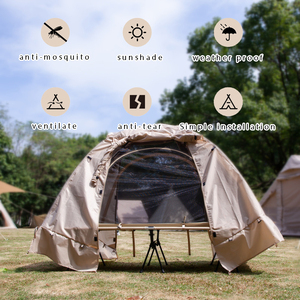 Camping Large Cot Tent Portable <b>Folding</b> Outdoor Events All in One Hiking Elevated Camping <b>Bed</b> Tent for Camps - Product Image 2