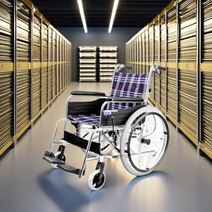 Fauteuil roulant pliant manuel en acier Aides à la mobilité orthopédiques légères Fournitures de thérapie de rééducation des pieds cassés Handicapés - Product Image 2